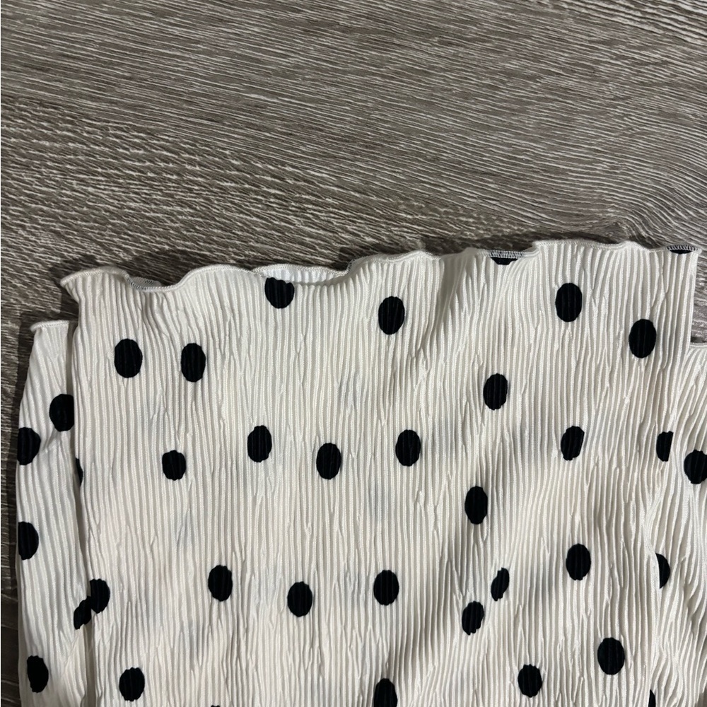 Maison d'AmélieaPolka Dot Wide Leg Pants, Size: M - Picture 5 of 5